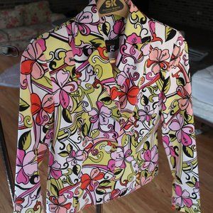 Fun and Funky G. Essentials Women's Floral Blazer